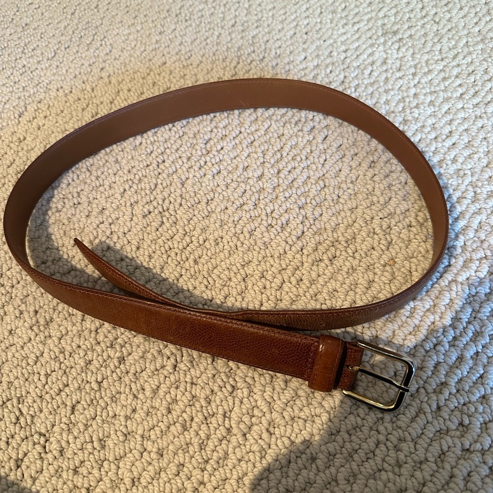 Men's Brown Woven Leather Belt Paul Stewart